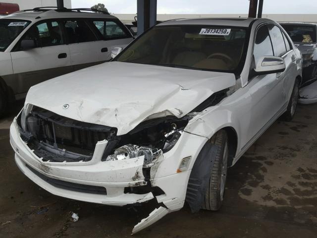 WDDGF81X78F139693 - 2008 MERCEDES-BENZ C 300 4MAT WHITE photo 2