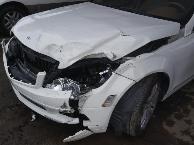 WDDGF81X78F139693 - 2008 MERCEDES-BENZ C 300 4MAT WHITE photo 9