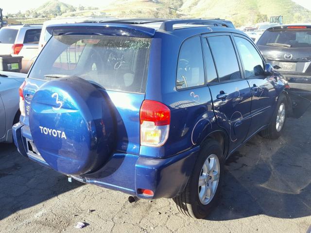 JTEGH20V430102948 - 2003 TOYOTA RAV4 BLUE photo 4