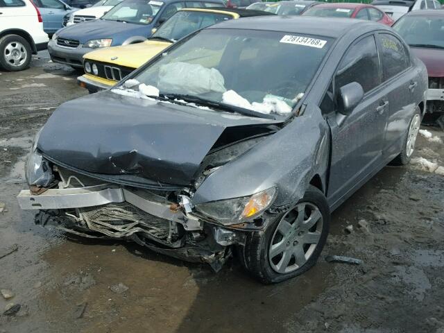 2HGFA16519H536806 - 2009 HONDA CIVIC LX GRAY photo 2