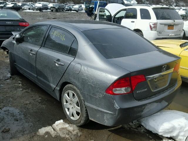 2HGFA16519H536806 - 2009 HONDA CIVIC LX GRAY photo 3