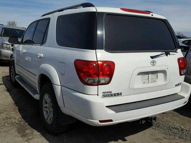 5TDZT34A35S244166 - 2005 TOYOTA SEQUOIA SR WHITE photo 3