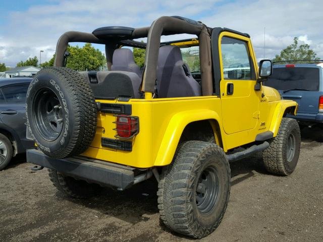 1J4FA49S66P760074 - 2006 JEEP WRANGLER / YELLOW photo 4