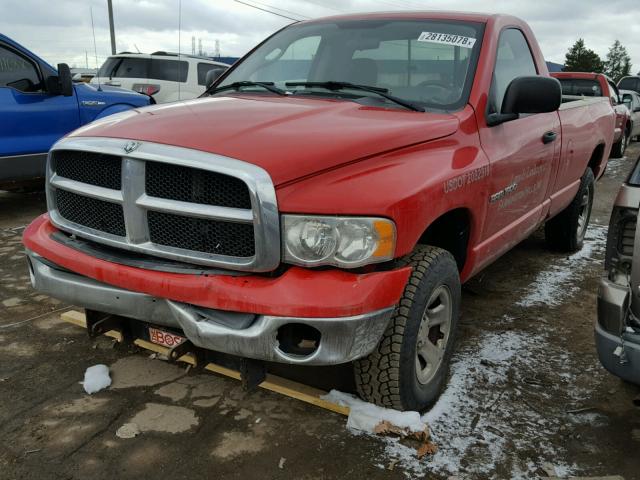 1D7HU16N85J584557 - 2005 DODGE RAM 1500 S RED photo 2