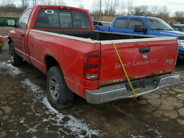 1D7HU16N85J584557 - 2005 DODGE RAM 1500 S RED photo 3