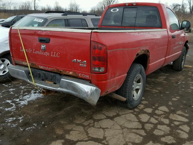 1D7HU16N85J584557 - 2005 DODGE RAM 1500 S RED photo 4