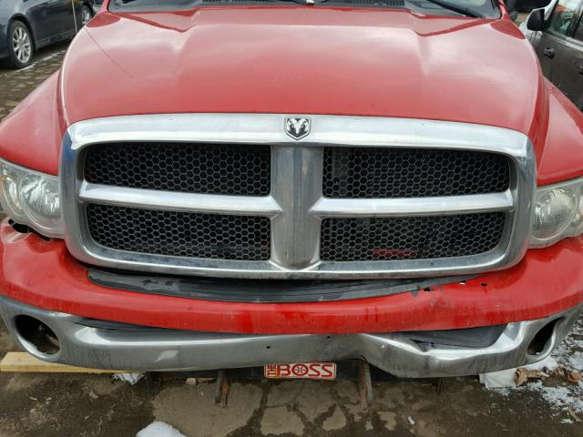 1D7HU16N85J584557 - 2005 DODGE RAM 1500 S RED photo 7