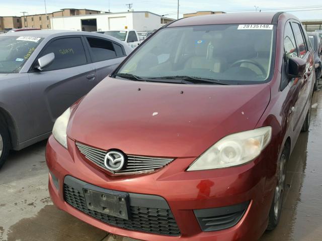 JM1CR293480313916 - 2008 MAZDA 5 RED photo 2