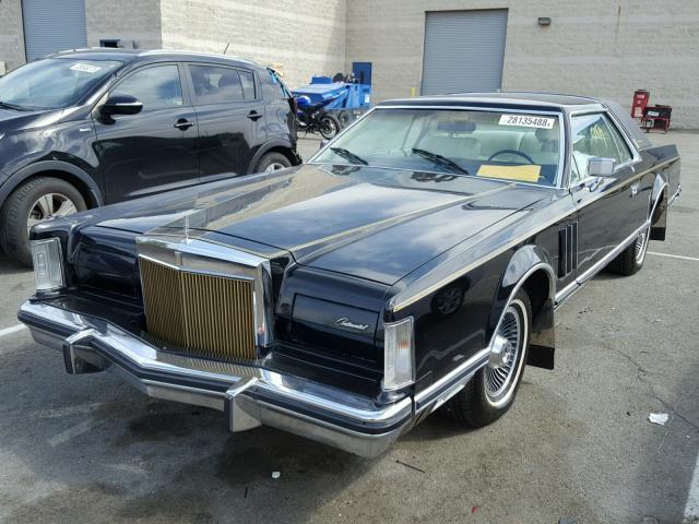 9Y89S678265 - 1979 LINCOLN CONTINENTA BLACK photo 2