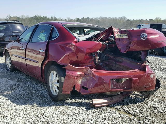 2G4WD562251337796 - 2005 BUICK LACROSSE C BURGUNDY photo 3