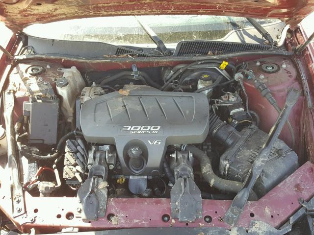 2G4WD562251337796 - 2005 BUICK LACROSSE C BURGUNDY photo 7