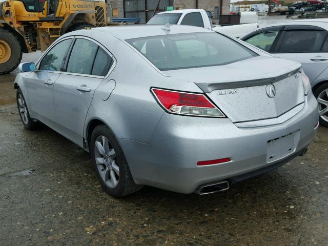 19UUA8F52CA021271 - 2012 ACURA TL SILVER photo 3