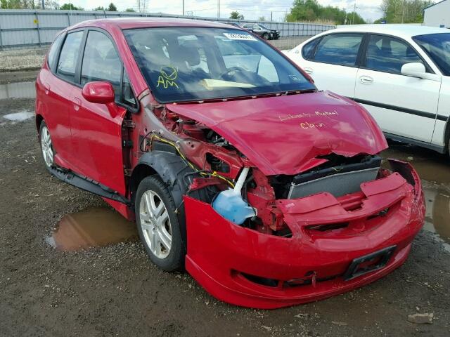 JHMGD38638S009724 - 2008 HONDA FIT SPORT RED photo 1