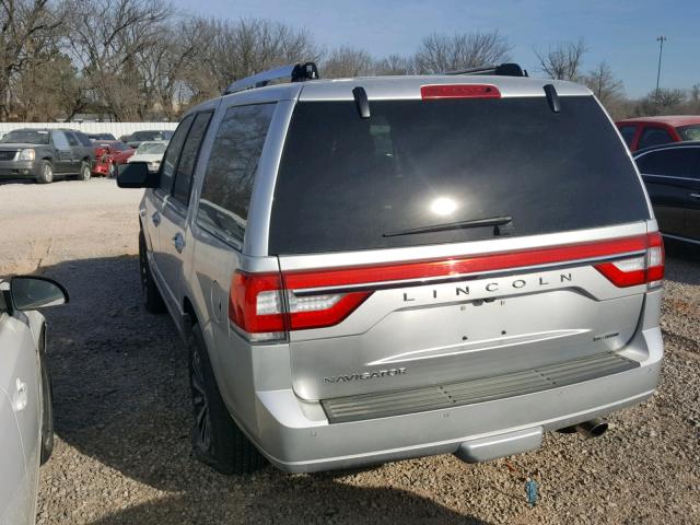 5LMJJ2HT6FEJ14875 - 2015 LINCOLN NAVIGATOR SILVER photo 3