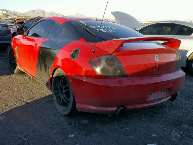 KMHHN65F83U034474 - 2003 HYUNDAI TIBURON RED photo 3