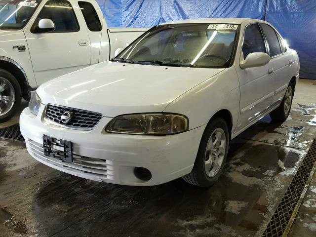 3N1CB51D33L820816 - 2003 NISSAN SENTRA XE WHITE photo 2