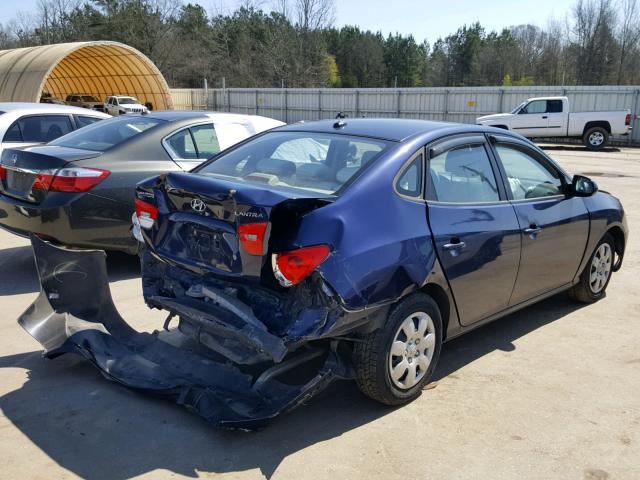 KMHDU46D28U481490 - 2008 HYUNDAI ELANTRA GL BLUE photo 4