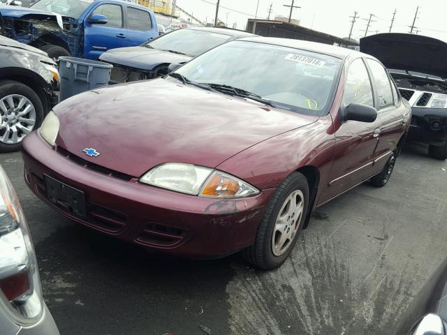 3G1JC524X1S225148 - 2001 CHEVROLET CAVALIER B BURGUNDY photo 2