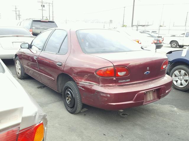 3G1JC524X1S225148 - 2001 CHEVROLET CAVALIER B BURGUNDY photo 3