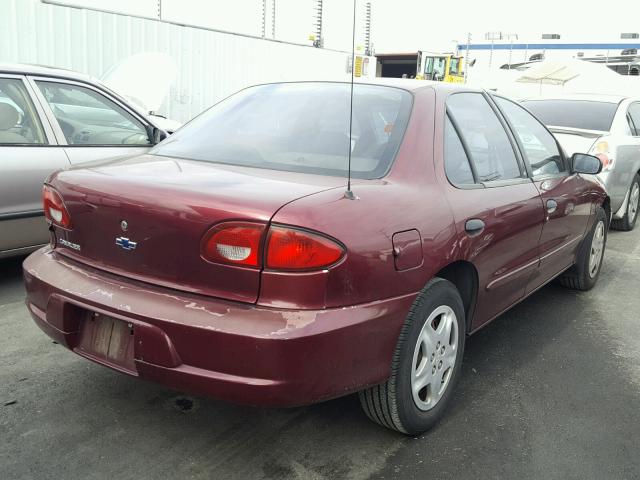 3G1JC524X1S225148 - 2001 CHEVROLET CAVALIER B BURGUNDY photo 4