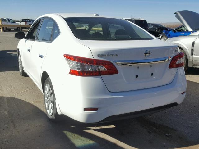 3N1AB7AP6FY245051 - 2015 NISSAN SENTRA S WHITE photo 3