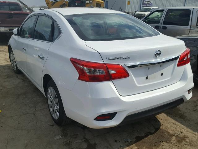 3N1AB7AP3GY307202 - 2016 NISSAN SENTRA S WHITE photo 3