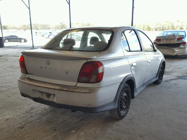 JTDBT123X10126056 - 2001 TOYOTA ECHO SILVER photo 4