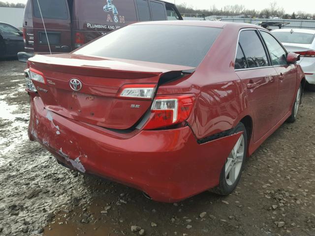 4T1BF1FK4DU647565 - 2013 TOYOTA CAMRY L RED photo 4