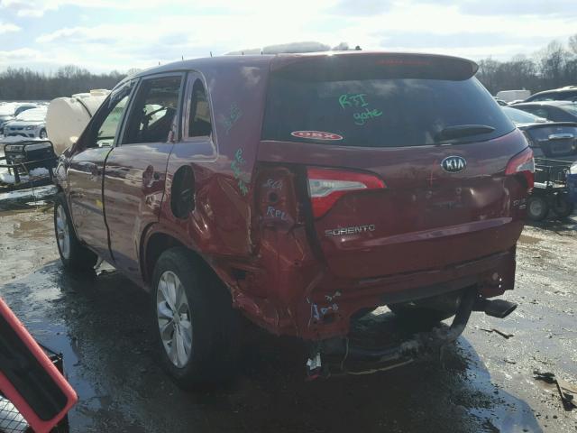 5XYKWDA76EG532770 - 2014 KIA SORENTO SX RED photo 3