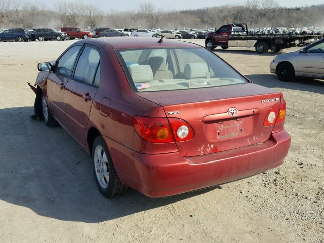 1NXBR32E53Z020066 - 2003 TOYOTA COROLLA CE RED photo 3