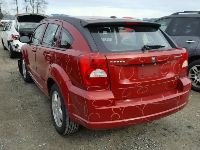 1B3HB48A79D144623 - 2009 DODGE CALIBER SX RED photo 3