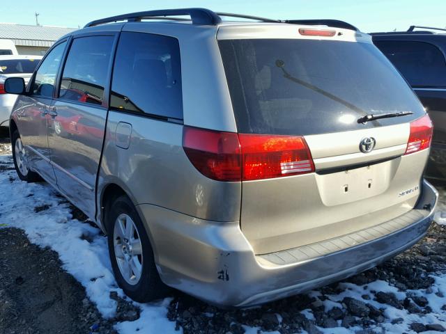 5TDZA23C25S331169 - 2005 TOYOTA SIENNA CE BEIGE photo 3