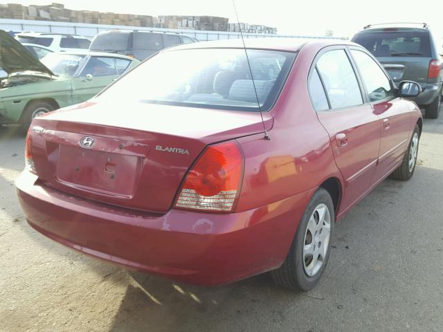 KMHDN46D75U069073 - 2005 HYUNDAI ELANTRA GL RED photo 4