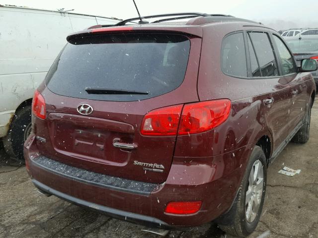 5NMSH73E07H077396 - 2007 HYUNDAI SANTA FE S BURGUNDY photo 4