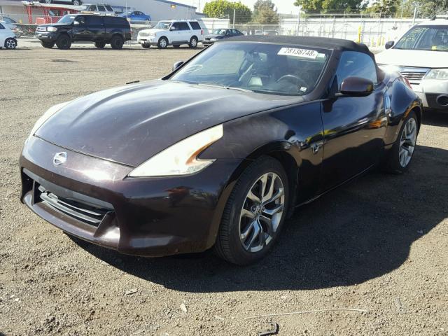 JN1AZ4FH7AM302543 - 2010 NISSAN 370Z MAROON photo 2