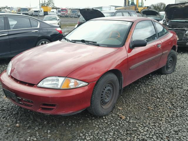 1G1JC1244Y7385916 - 2000 CHEVROLET CAVALIER RED photo 2