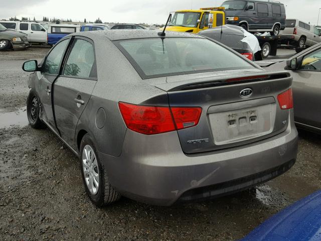 KNAFU4A28C5613140 - 2012 KIA FORTE EX GRAY photo 3