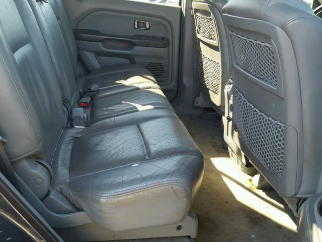 2HKYF18594H509407 - 2004 HONDA PILOT EXL GRAY photo 6