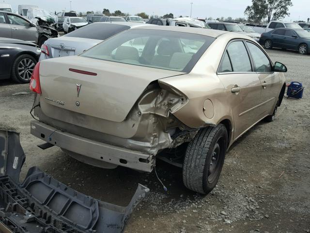 1G2ZF57B584180188 - 2008 PONTIAC G6 VALUE L GOLD photo 4