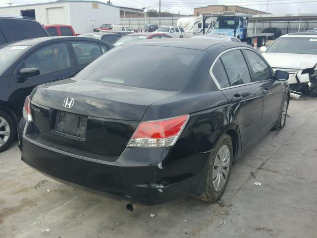 1HGCP2F33AA023453 - 2010 HONDA ACCORD LX BLACK photo 4