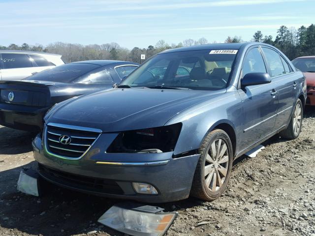 5NPEU46F49H425007 - 2009 HYUNDAI SONATA SE BLUE photo 2