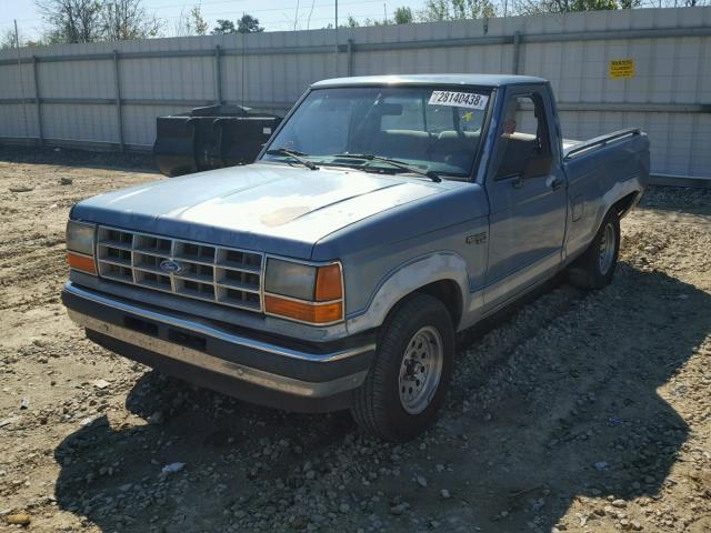 1FTCR10T8LUB05742 - 1990 FORD RANGER BLUE photo 2