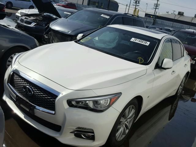 JN1BV7AP3FM352587 - 2015 INFINITI Q50 BASE WHITE photo 2