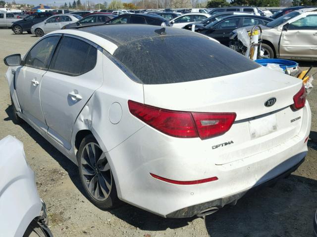 5XXGR4A62EG333675 - 2014 KIA OPTIMA SX WHITE photo 3