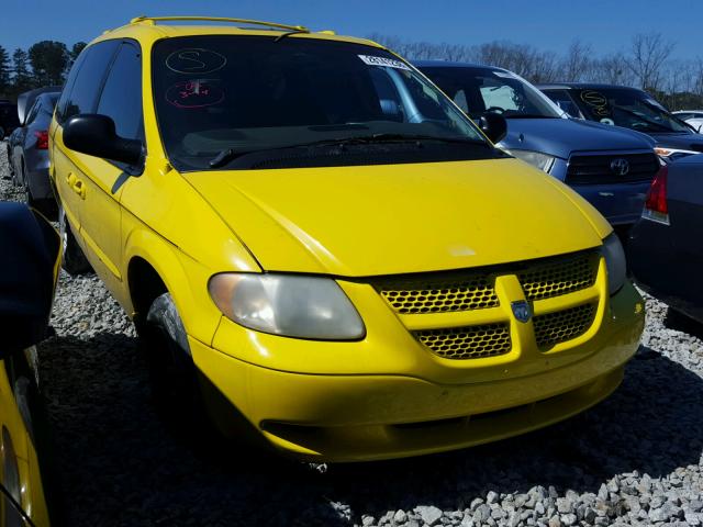 2B4GP44382R618193 - 2002 DODGE GRAND CARA YELLOW photo 1