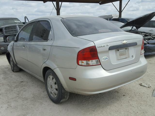 KL1TG52615B387944 - 2005 CHEVROLET AVEO LT SILVER photo 3