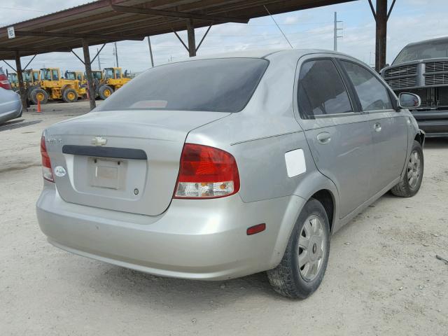 KL1TG52615B387944 - 2005 CHEVROLET AVEO LT SILVER photo 4