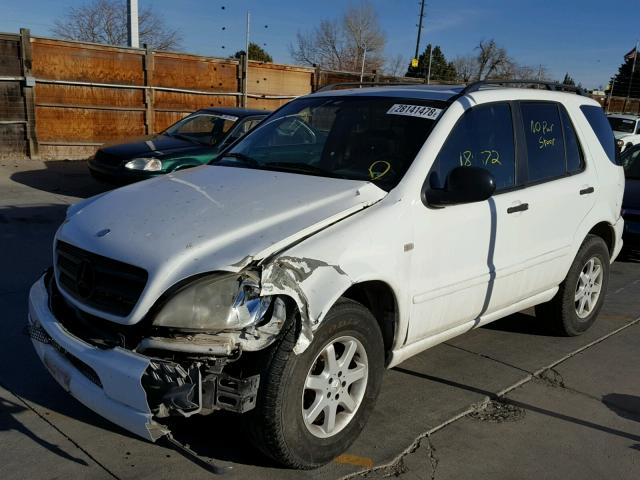 4JGAB72E7XA102492 - 1999 MERCEDES-BENZ ML 430 WHITE photo 2