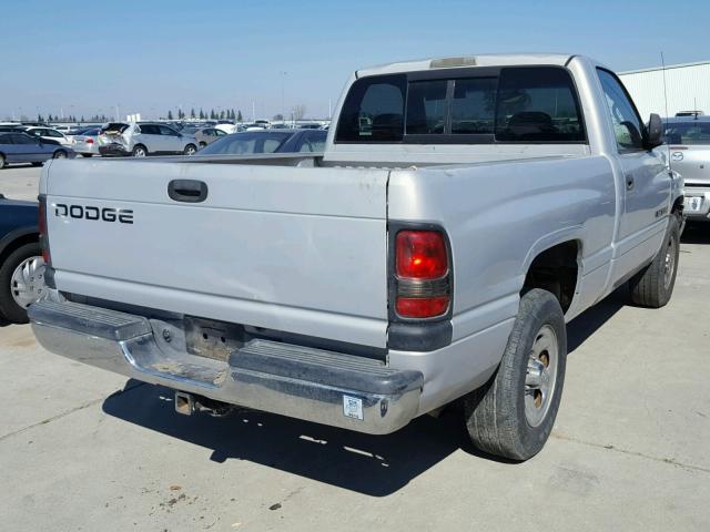 1B7HC16X9YS595287 - 2000 DODGE RAM 1500 SILVER photo 4