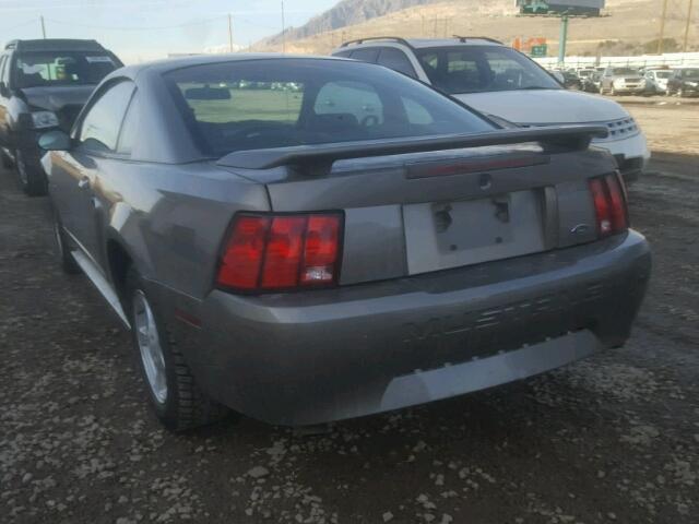 1FAFP40402F105269 - 2002 FORD MUSTANG GRAY photo 3